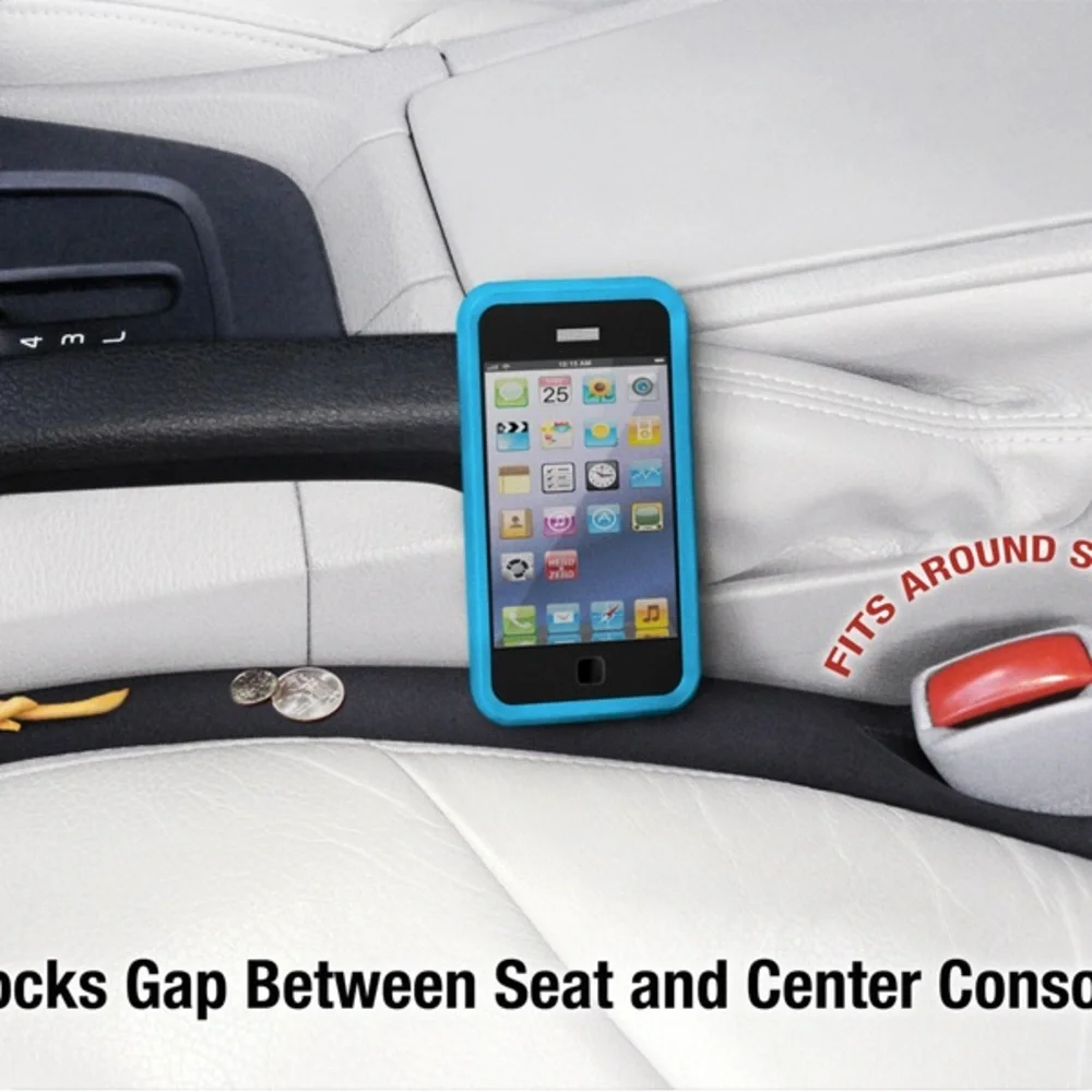 NWT Drop Stop Original Car Seat Gap Filler Shark Tank Seat Console Organizer Set